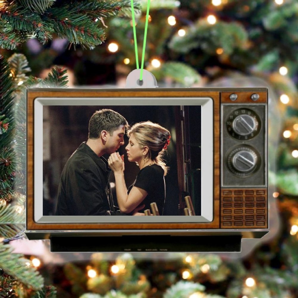 FRIENDS Show Ross Rachel 1st Kiss TV Set Christmas Tree Holiday Ornament NEW